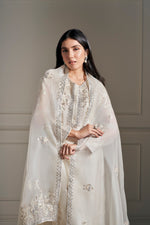 Luxurious  Ivory Hand Embellished Kurta Set