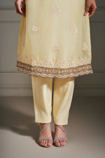 Ethereal Yellow Hand Embellished Kurta Set