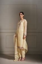 Ethereal Yellow Hand Embellished Kurta Set