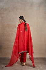 Ravishing Red Hand Embellished Kurta Set