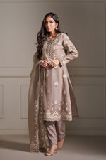 Taupe Hand Embellished Kurta Set