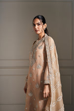 Graceful Beige Embellished Kurta Ensemble