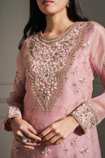 Lavish Mauve Hand Embellished Kurta Set