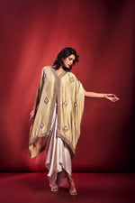 Light Green Hand Embellished Kaftan Set