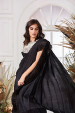 Black Pearl Maharani Draped Saree