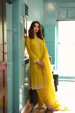 Kalista ~ Mustard Yellow Embroidered Kurta Set
