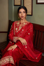 Kalista ~ Traditional Red Embroidered Kurta Set