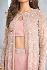 Inaara ~ Classic Pink Floral Jacket Set
