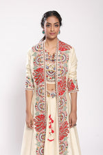 Tavas ~ Ivory Embroidered Lehenga Jacket Set