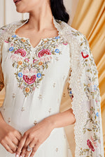 Abhikya ~ Ivory Floral Motifs Kurta Set
