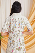 Abhikya ~ Ivory Hand Embroidered Jacket Ensemble