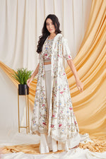 Ivory Hand Embroidered Jacket Ensemble